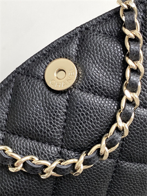 Chanel Coco Crush Top Handle Bag Grained Calfskin Gold Tone Metal Black AP4591