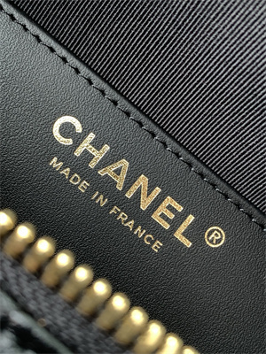 Chanel Hobo Bag Lambskin Gold Tone Metal Black AS5528