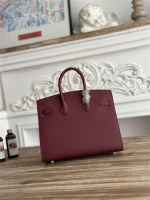 Bir.kin Sellier Bag Epsom Leather 25/30/35CM Gold Hardware In Bordeaux Color HS