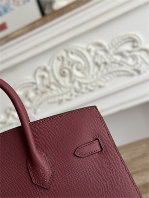 Bir.kin Sellier Bag Epsom Leather 25/30/35CM Gold Hardware In Bordeaux Color HS