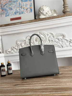 Bir.kin Sellier Bag Epsom Leather 25/30/35CM Gold Hardware In Gris Meyer Color HS