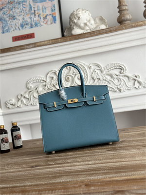 Bir.kin Sellier Bag Epsom Leather 25/30/35CM Gold Hardware In Blue Jean Color HS