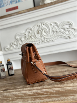 Kelly Messenger Bag Togo Leather Silver Tone Hardware In Gold Color HS