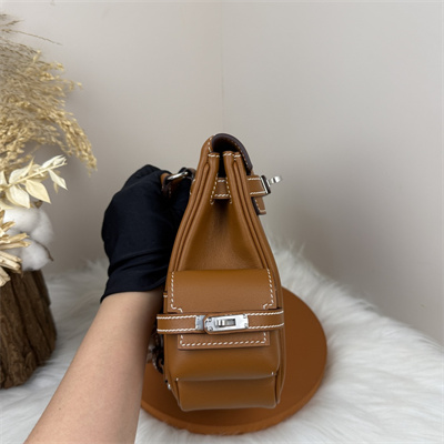 Kelly Jump Backpack Swift Leather Silver Tone Hardware In Gold Color HS