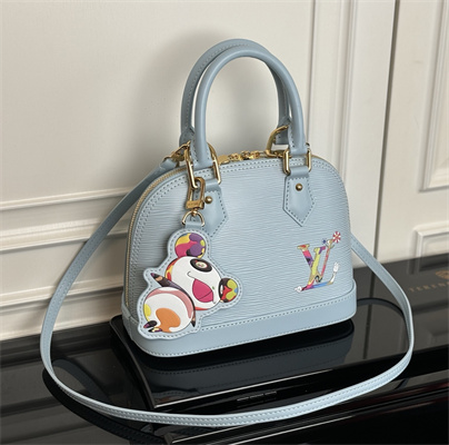LV x TM Alma BB Epi Leather Washed Blue M14197