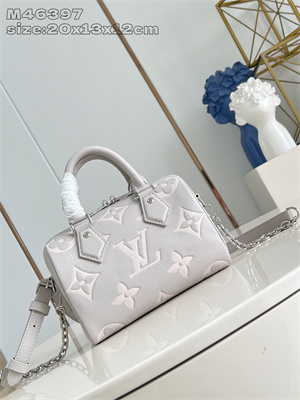 L.V Speedy Bandoulière 20 Monogram Empreinte Leather Brume M46397