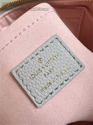 L.V Hand It All PM  Mahina Bloom Perforated Mahina calfskin leather Gray/Pink M13157