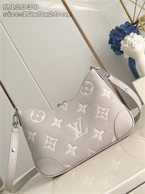 L.V Boulogne Bag Monogram Empreinte leather Brume/Quartz M14211