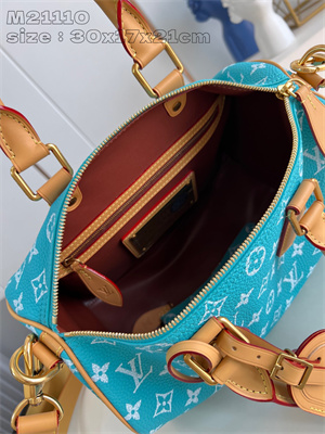 L.V Speedy P9 Bandoulière 30 Monogram Soft Calfskin lake Blue