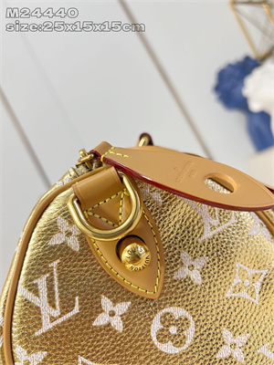 L.V Speedy P9 Bandoulière 30 Monogram Soft Calfskin Gold