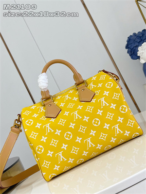 L.V Speedy P9 Bandoulière 30 Monogram Soft Calfskin Yellow