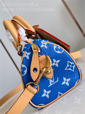 L.V Speedy P9  Bandoulière 18 Monogram Soft Calfskin Blue
