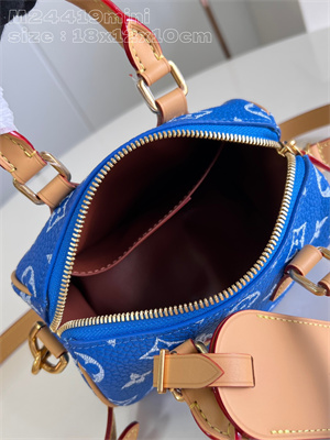 L.V Speedy P9  Bandoulière 18 Monogram Soft Calfskin Blue