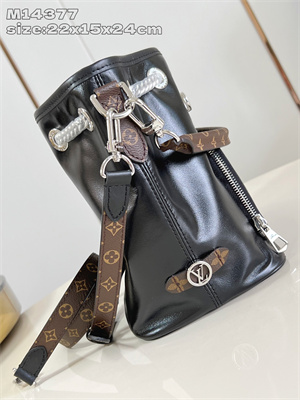LV No Way Vibe Bucket Bag Lambskin Leather Black M14377