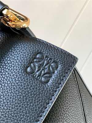 Loewe Small Puzzle Bag In Soft Grained Calfskin Gold Tone Metal Black