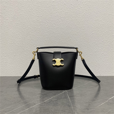 Celine Mini Bucket Louise IN Smooth Calfskin Black Color