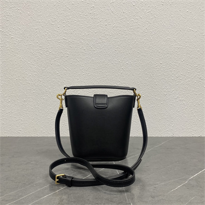 Celine Mini Bucket Louise IN Smooth Calfskin Black Color