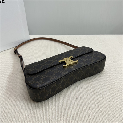 Celine Medium LOLA In Triomphe Canvas and Calfskin Tan