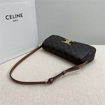 Celine Medium LOLA In Triomphe Canvas and Calfskin Tan