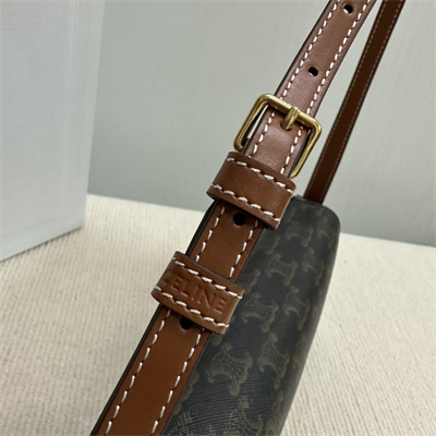 Celine Medium LOLA In Triomphe Canvas and Calfskin Tan