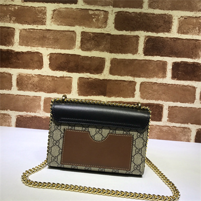 Gu.cci Padlock Small shoulder bag GG Supreme canvas Black 409487