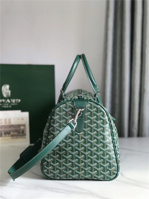 Goyard Boston 45 Bag In Goyardine Canvas & Cervon Calfskin