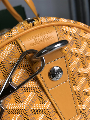 Goyard Boston 45 Bag In Goyardine Canvas & Cervon Calfskin