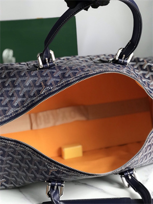 Goyard Boston 45 Bag In Goyardine Canvas & Cervon Calfskin