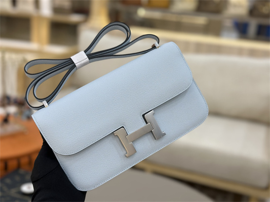 Constance Elan Epsom Leather  Gold/Silver Tone Hardware Blue Brume Color HS(With Mirror)