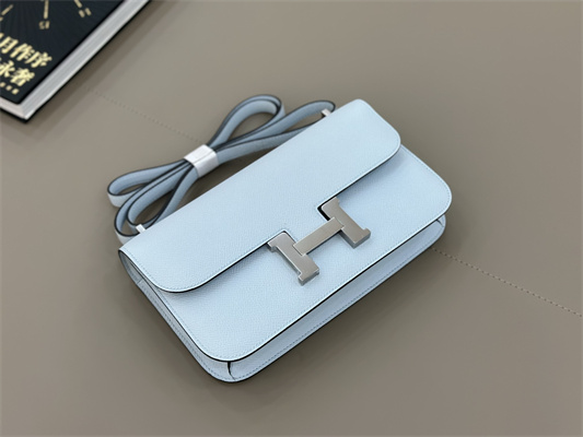 Constance Elan Epsom Leather  Gold/Silver Tone Hardware Blue Brume Color HS(With Mirror)