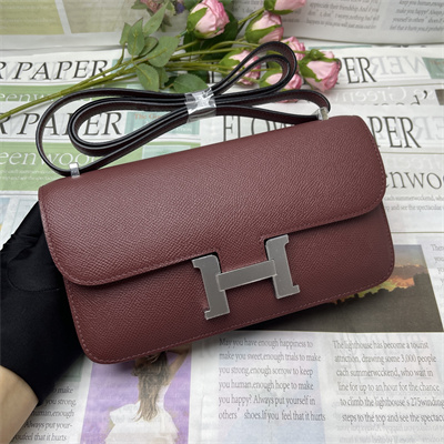 Constance Elan Epsom Leather  Gold/Silver Tone Hardware Bordeaux Color HS(With Mirror)