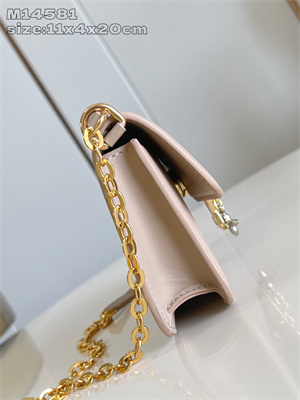 L.V Wallet On Chain LV Bloom Calfskin Leather Sand M14581