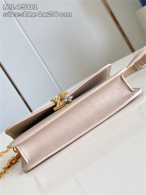 L.V Wallet On Chain LV Bloom Calfskin Leather Sand M14581