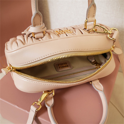 MiuMiu Arcadie matelassé nappa leather Top handle bag Pale Pink Color