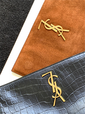 Y.S.L REVERSIBLE KATE MEDIUM Gold Tone Metal Black Color