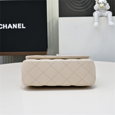 Chanel 25s Mini Top Handle Bag Gold Tone Metal Chai AS4591