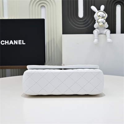 Chanel 25s Top Handle Bag Gold Tone Metal White AS5554