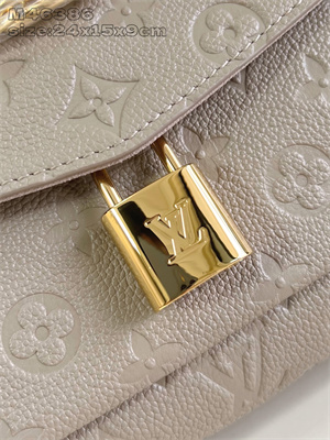 LV Anytime Flap Bag Monogram Empreinte leather Tourterelle M14973
