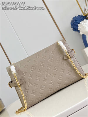 LV Anytime Flap Bag Monogram Empreinte leather Tourterelle M14973