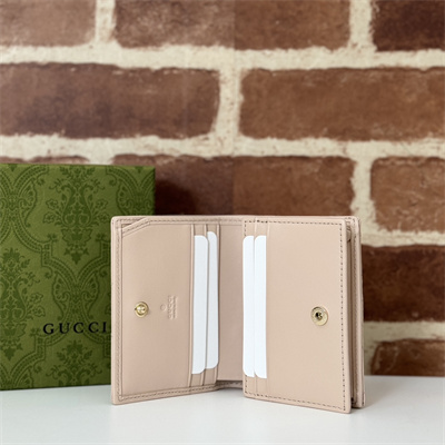 Gu.cci GG Marmont card case wallet Leather Lt Pink 466492