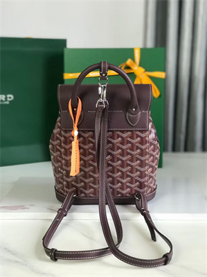 Goyard Alpin Mini Backpack Goyardine Canvas & Chevroches Calfskin Burgundy