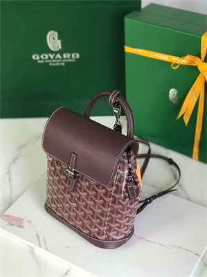 Goyard Alpin Mini Backpack Goyardine Canvas & Chevroches Calfskin Burgundy