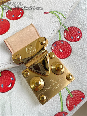 L.V X TM Pochette Métis East West Monogram Cherry Coated Canvas M14231