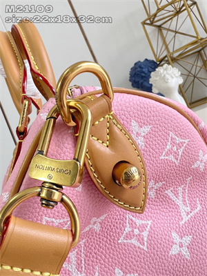 L.V Speedy P9 Bandoulière 30 Monogram Soft Calfskin Sakura Pink