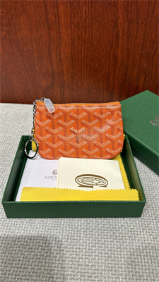 Goyard Key Pouch coin purse Goyardine Canvas & Chevroches Calfskin Orange