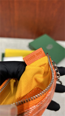 Goyard Key Pouch coin purse Goyardine Canvas & Chevroches Calfskin Orange