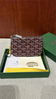 Goyard Key Pouch coin purse Goyardine Canvas & Chevroches Calfskin Burgundy