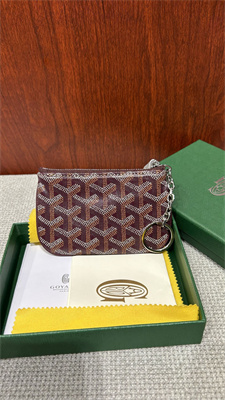 Goyard Key Pouch coin purse Goyardine Canvas & Chevroches Calfskin Burgundy