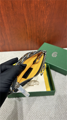 Goyard Key Pouch coin purse Goyardine Canvas & Chevroches Calfskin Black