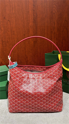Goyard Bohème Hobo Bag Goyardine Canvas & Chevroches Calfskin Fuchsia